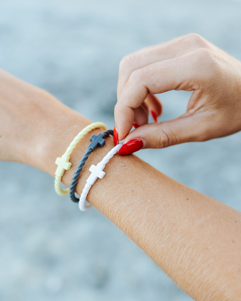 Infinity Cross Bracelets- Coconut