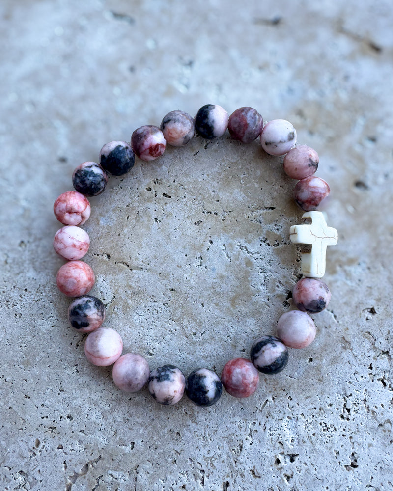 Pink Lava Stone Bracelet