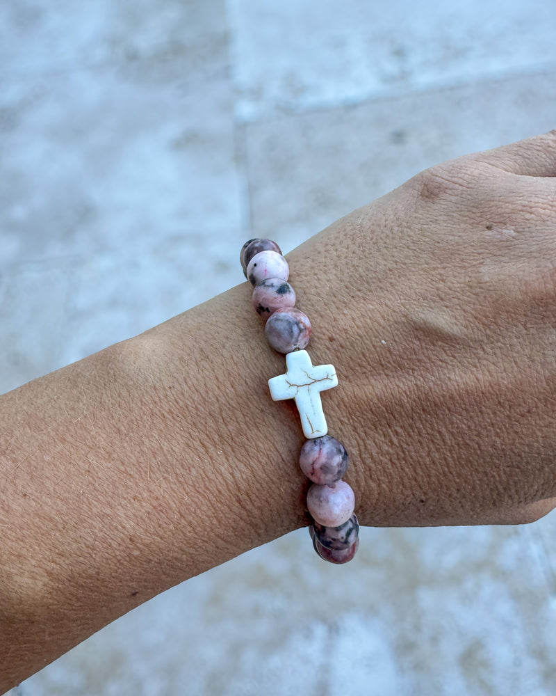 Pink Lava Stone Bracelet