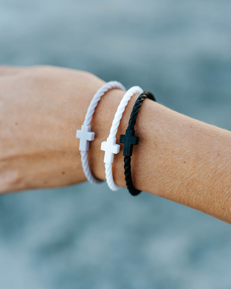 Infinity Cross Bracelets-Black/White/Gray